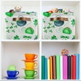 thumbnail image 6 of Coolnut Clover Leaves Pattern (1) Foldable Storage Basket for Shelves, Collapsible Sturdy Storage Bin with Handles, Canvas Storage Cube for Organizing Closet 1PCS Home Decor, 6 of 7