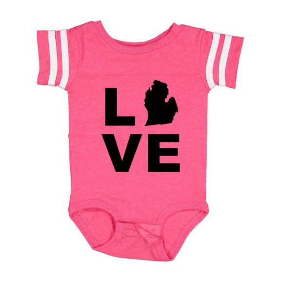 Inktastic Love Michigan Boys or Girls Baby Bodysuit