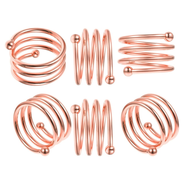 6Pcs Decorative Napkin Rings Buckles Party Table Napkin Holders Napkin Decors