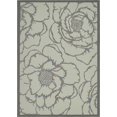 thumbnail image 1 of Unique Loom Botanical Collection Floral Border Transitional Indoor and Outdoor Flatweave Area Rug, 8' x 11' 4", Gray/Light Gray, 1 of 2