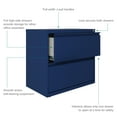 thumbnail image 3 of Hirsh 30 inch Wide 2 Drawer Lateral 101 File Cabinet for Home or Office, Navy, 3 of 14