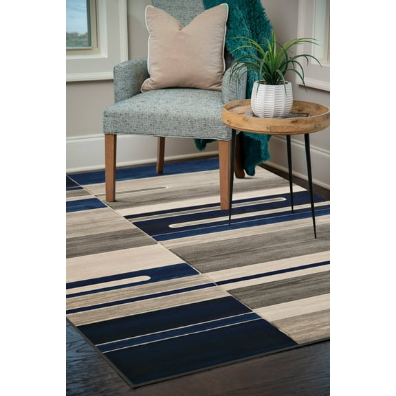 United Weavers of America Geometric Modern Area Rugs, Off-White