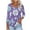 Purple, variant on Women's 3/4 Sleeve Tops Floral Printed Square Neck Tee Shirt Plus Size Casual Trendy Tunic Tshirts S-5X (2XL, White)