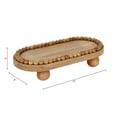 thumbnail image 4 of Tray for House and Coffee Table Decor - Elevated Wood Tray with Round Ball Feet for Centerpiece Table Decorations - Rustic Home Accent Perfect as Trinket, Jewelry, or Bathroom Vanity Tray - 4" Brown, 4 of 11
