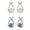 C6:2 pairs lymphatic earrings, variant on Lymphatic Earrings for Women Dainty Flower Pearl Hoop Fashion Jewelry Silver Gift 3 Pairs