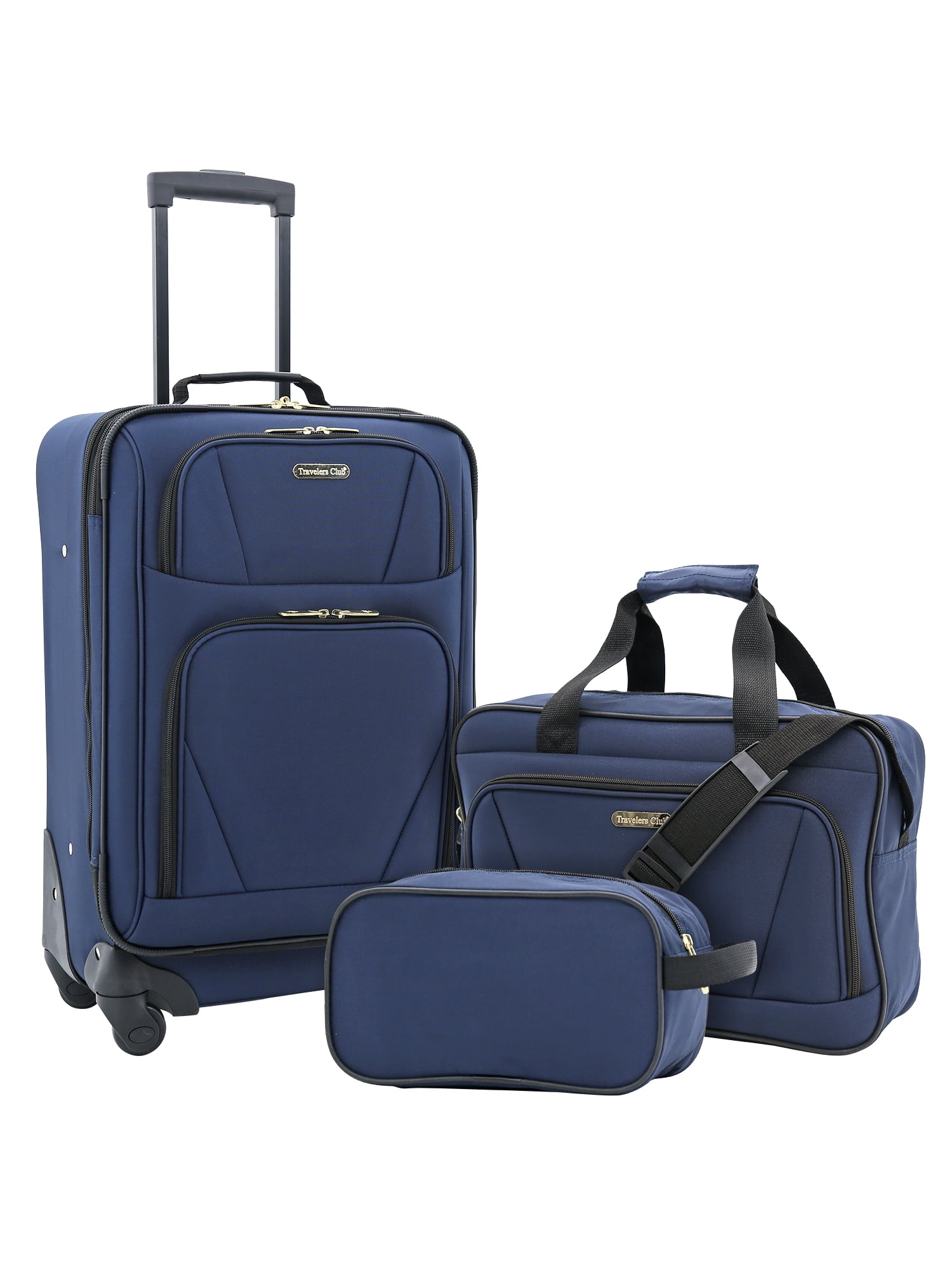 travelers club expandable top suitcase luggage