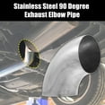 thumbnail image 2 of Unique Bargains 1 Pcs OD 5.25 Inch 90 Degree Mandrel Bend Elbow Exhaust Elbow Pipe for Car Stainless Steel Silver Tone, 2 of 6