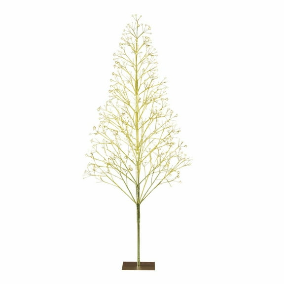 5' Starburst Pre-Lit Gold Artificial Christmas Tree with 650 Warm White Twinkling LED Lights, by Holiday Time
