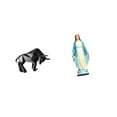 thumbnail image 6 of CarpNettore Modern Resin Bull and Graceful Virgin Mary Figurine Abstract Collectible Sculpture for Entryway Tabletop Desk Shelf Office Bedroom Religious Ornament, 6 of 8