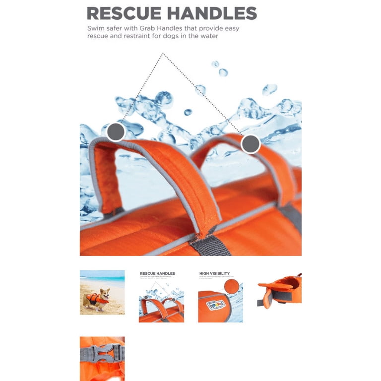 Dog Life Jacket with Dual Grab Handles photo 2