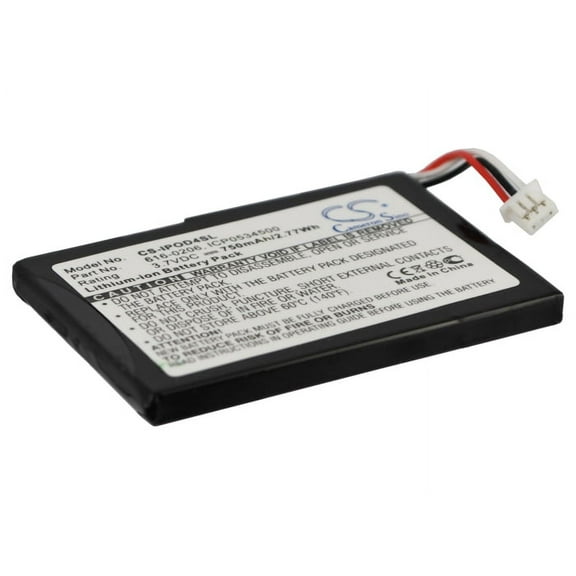 Replacement Battery for Apple iPOD 4th Generation,PN:616-0183,616-0206,616-0215,AW4701218074,ICP0534500,750mAh