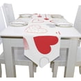 thumbnail image 4 of Coolnut 13"x70" Rectangle Hearts and Arrows Printed Table Runner for Wedding Birthday Holiday, 4 of 5