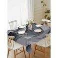 thumbnail image 2 of Black Gray Ombre Rectangle Tablecloth, Modern Abstract Moire Art Geometric Waterproof & StainResistant Tablecloth, Washable Oil-proof Table Cover for Dining/Party/Wedding/Camping/Buffet 60x84 In, 2 of 9