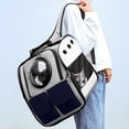 thumbnail image 2 of Mochila transportín para gatos y cachorros, ventilada, transpirable, para exteriores. Blanco, 2 of 8