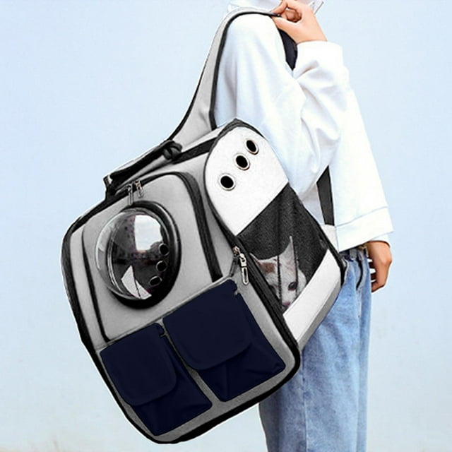 transportadora para , bolsa de hombro con cápsula para perros , gran capacidad, portátil, para animales , rejillas de ventilación, , Blanco Yinane Portador de viaje para mascotas