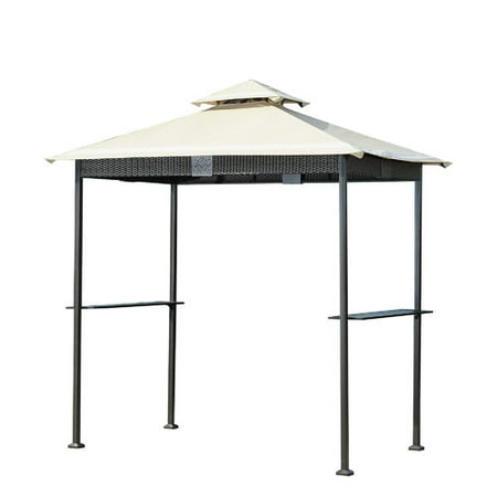 Sunjoy 8 x 5 ft. Wicker Grill Gazebo