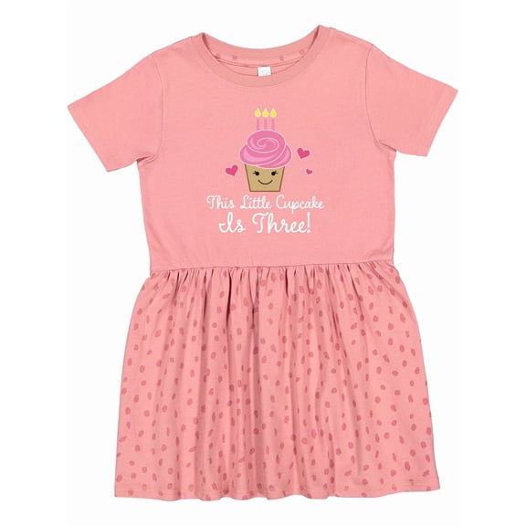 Inktastic 3rd Birthday Cupcake Girls Cute Girls Toddler Dress