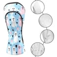 thumbnail image 3 of Golf Club Covers, LightBlue GhostHeart Premium PU Leather Driver Hybrid Putter Head Covers with Velvet Lining, Waterproof Golf Gifts for Men Women, 3 of 11