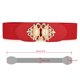 thumbnail image 3 of Cinturones elásticos INSPIRE CHIC de 2.36" de ancho, de cuero sintético con cuentas de ópalo y incrustaciones de rhinestone, cinturón ajustable elástico para vestido de 66 cm/26" rojo, 3 of 6