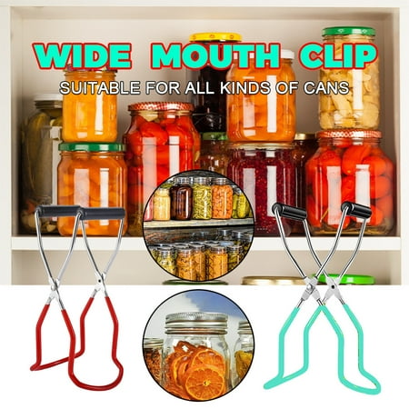 

Kehuoyezai Canning Jar Lifter Tongs Stainless Steel Jar Lifter with Grip Handle 2PC