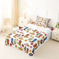 thumbnail image 5 of Homewish Cowboy Boots Twin Sheets,Vintage Sunflower Cactus Bedding,Brown Navy,3-Piece,1 Fitted Sheet and 1 Pillowcase, 5 of 6
