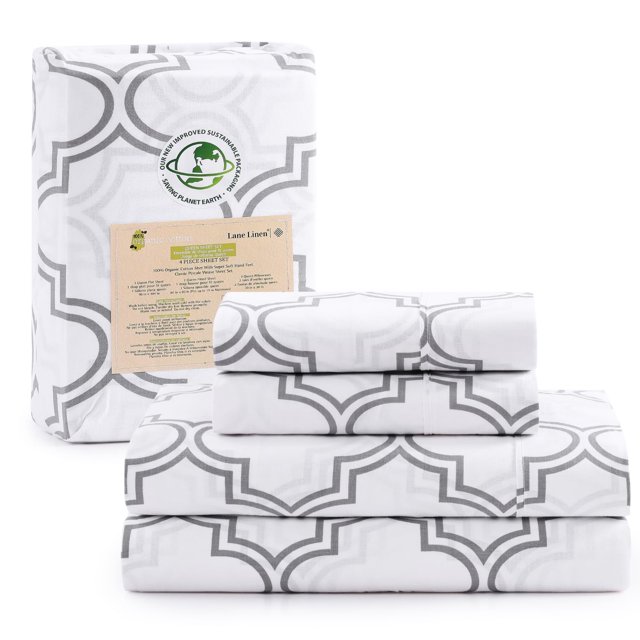 Juego de sábanas LANE LINEN 100% algodón orgánico Twin XL con 3 piezas
