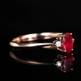 thumbnail image 4 of Natural Ruby & Diamond Ring,14K Rose Gold Wedding Ring, Bridal Engagement Ring, 4 of 5