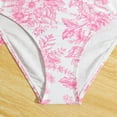 thumbnail image 5 of Girls' Bikini Sets with Skirts Vacation Beach Tie Dye Floral Print Three Piece Swimsuit, 5 of 6