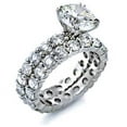 thumbnail image 2 of Pompeii 5 1/2ct Diamond Eternity Engagement Wedding Ring Set 14K White Gold (G/H,I1), 2 of 3