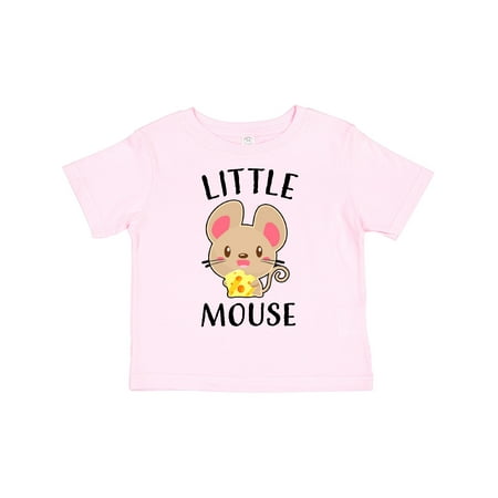 

Inktastic Little Mouse with Cute Mouse Holding Cheese Gift Toddler Boy or Toddler Girl T-Shirt