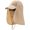 Khaki, variant on Unisex UPF 50+ 360° Sun UV Protection Sunhat with Face Neck Flap Portable Foldable Baseball Cap