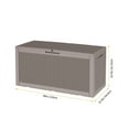 thumbnail image 3 of MAYEERTY 100 Gallon Outdoor Deck Box, Large Capacity Storage Box for Patio Furniture Cushions, Pillow with Wheels, Light Brown, 3 of 8