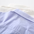thumbnail image 7 of Boys School Uniform 2 Piece Solid Print Short Sleeve Lapel Pocket Button Lightweight Shirt And Tie Top Back To School Boys T Shirt Blue 18 Months-24 Months, 7 of 7