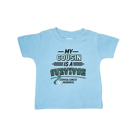 

Inktastic My Cousin is a Survivor Cervical Cancer Awareness Gift Baby Boy or Baby Girl T-Shirt