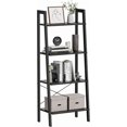 thumbnail image 1 of Estantería de Escalera de 5 Niveles, 34 x 56 x 171.5 cm, para Saón, Dormitorio, Cocina, Oficina, Marrón Rústico y Negro MLLS45X, 1 of 2
