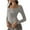 Gray, variant on Elainilye Fashion Bodysuits for Women Tummy Control Sexy Zipper Long Sleeve Solid Color Jumpsuit Body Shaper Pants,Gray