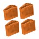thumbnail image 1 of 4 piezas de cubiertas antideslizantes para pies de escalera, tapas para patas de escalera que reemplazan, la goma protege su Naranja, 1 of 9