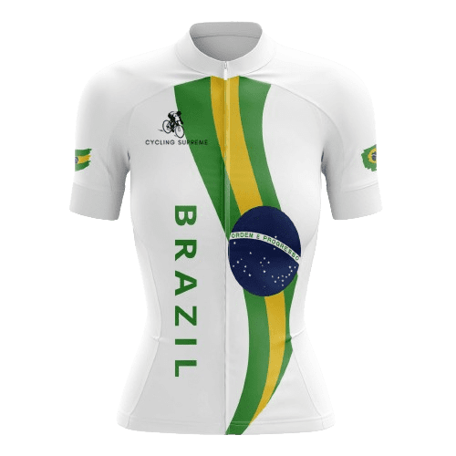 Brazil Flag Women's Cycling Jersey - M