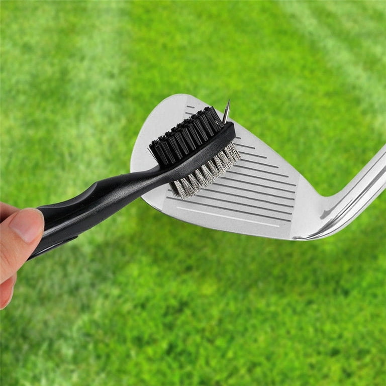 2 Sided Golf Club Brush Cleaner Retractable Groove Cleaning Tool