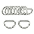 thumbnail image 1 of Uxcell 10-Pack Hebillas en D, 1 Pulgada Hebillas Metálicas en D No Soldadas para Bolsos/Delantales/Cinturones/Collares para Mascotas, Hardware de Anillo en D Semicircular [Gris Plateado], 1 of 6