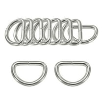 Uxcell 10-Pack D-Rings Buckle, 1 Inch Iron Non-Welded Dee Rings Metal Buckle for Purse/Aprons/Belts/Pet Collars, Semi-Circular D Ring Hardware [Silver Gray]