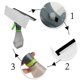 thumbnail image 3 of Escobilla de goma para ventana de microfibra con pulverizador 4 en 1, limpiaparabrisas con botella pulverizadora de agua para ducha interior y exterior, vidrio e incluso para su coche, 3 of 4