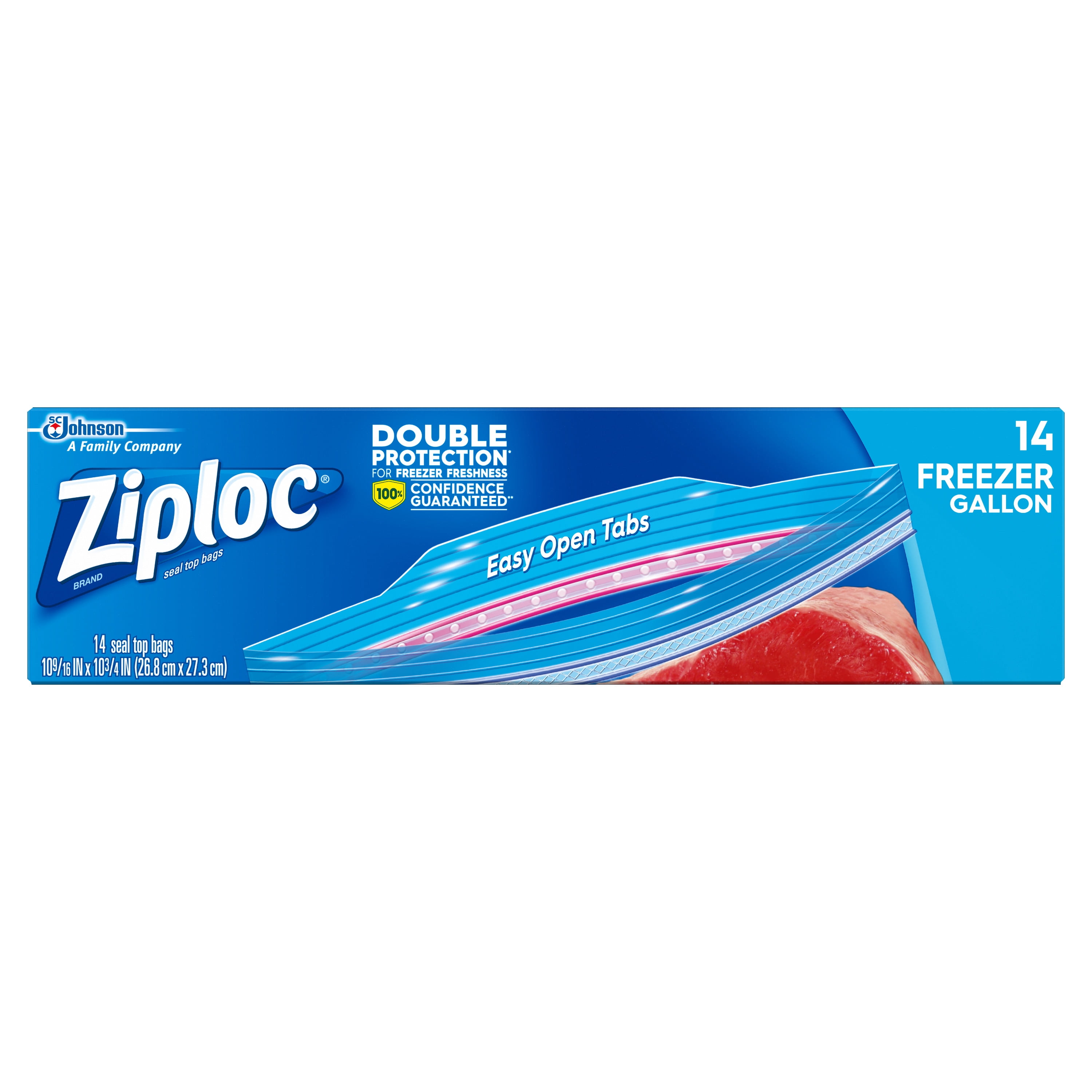Ziploc Freezer Bags, Gallon, 14 ct