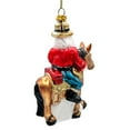 thumbnail image 6 of Hardy Wild Western Cowboy Santa Glass Christmas Ornament, Vintage Horse Ridin Farm Style Decor, 6 of 7