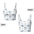 thumbnail image 6 of Uemuo Music Shark Pattern Women's Sports Bra - High Impact Support, Breathable, and Comfortable Athletic Bra for Running, Yoga, and Workouts, 6 of 9