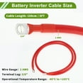 thumbnail image 4 of Unique Bargains Universal 3/8" Lug 2 AWG Gauge Battery Inverter Cable Battery Cable Tinned Copper 1 Pc Red 5FT, 4 of 7