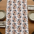 thumbnail image 5 of Table Runners 60 Inches Long Dress Scarves, Orange Floral Farmhouse Kitchen/Dining Table Runner, Small Coffee Tablerunners, Abstract Watercolor Flower Leaf Plant 13x60 Inch, 5 of 9