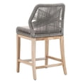 thumbnail image 4 of Pemberly Row Contemporary 26" Rope Weave Outdoor Counter Stool in Gray, 4 of 15