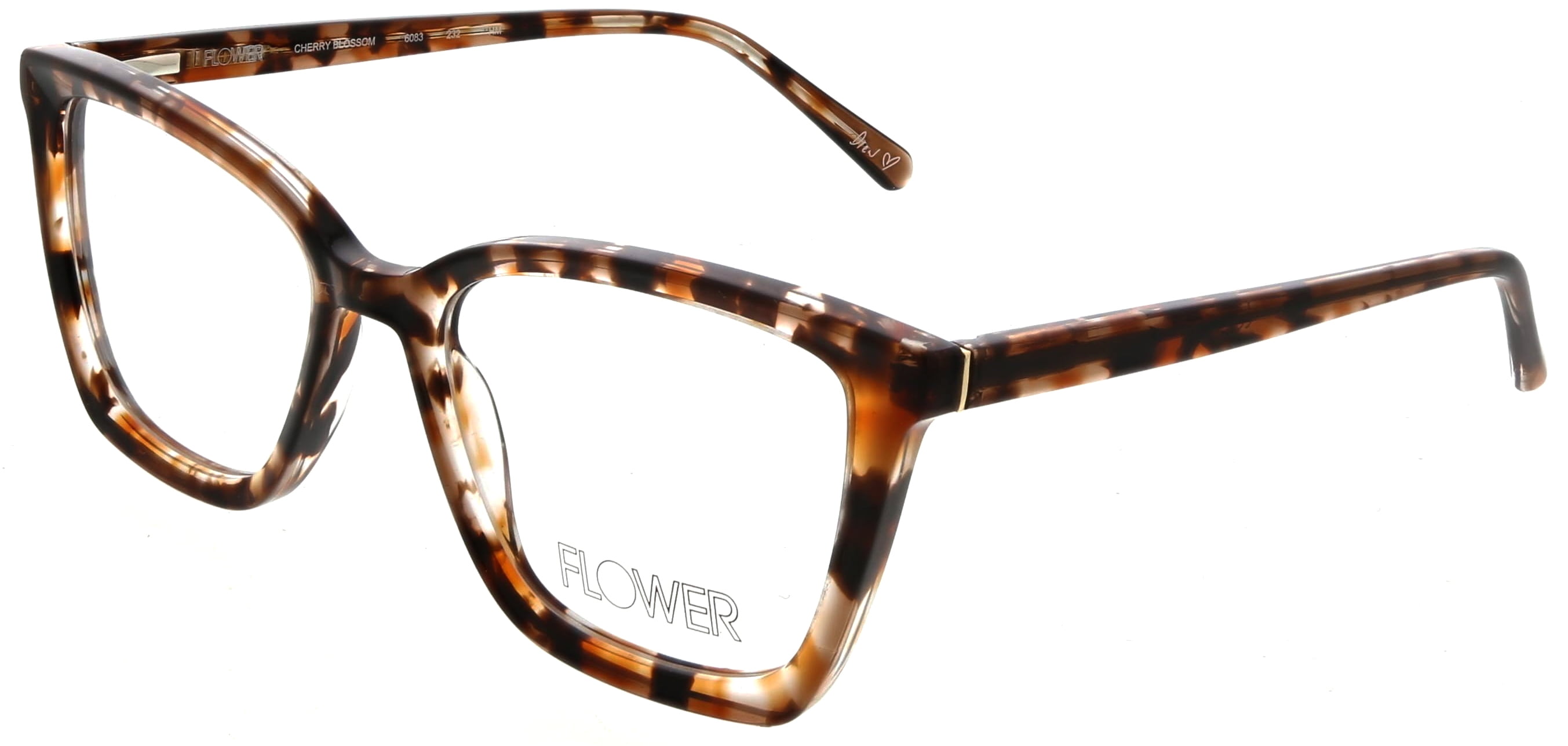 Flower Women's Blossom Prescription Eyeglasses with Case, Brown