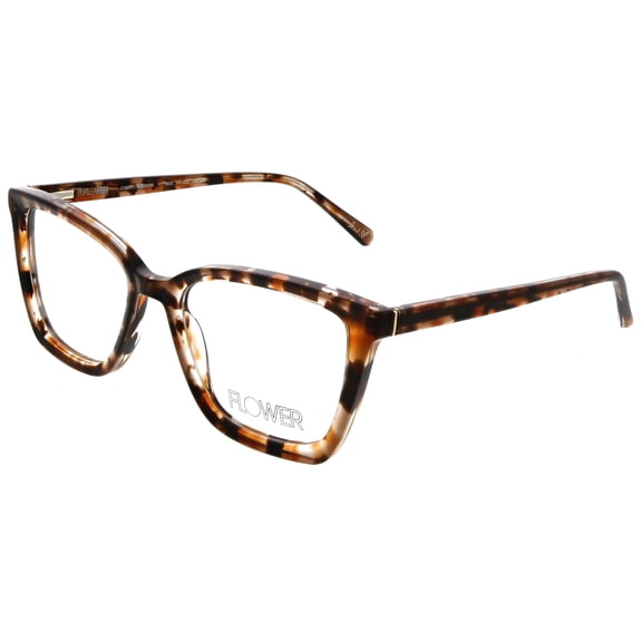 Flower Women's Cherry Blossom Rx'ble Eyeglasses with Case, Crystal Brown Tortoise